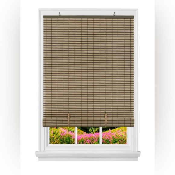 Porch & Den Longbow Vinyl Cordless Roll-up Veranda Blind 48x72 Desert/Almond - Picture 2 of 5